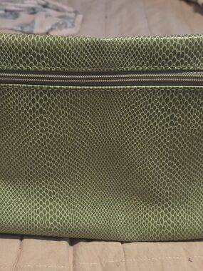 Clinique Faux Snakeskin Cosmetic Bag